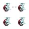 Service Caster 5 Inch Poly on Aluminum Caster Set with Roller Bearing 4 Brake 2 Swivel Lock SCC SCC-30CS520-PAR-TLB-BSL-2-TLB-2 - alternate 1